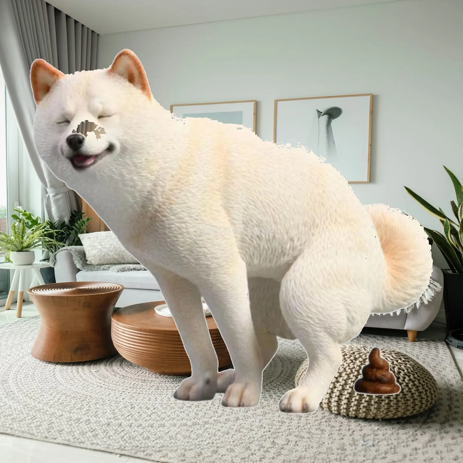 Car Figure Decoration Dog Figurine Shiba Inu Statue Dashboard Interior Ornament Plastic Animal Sculpture for Office Desk Bedroom