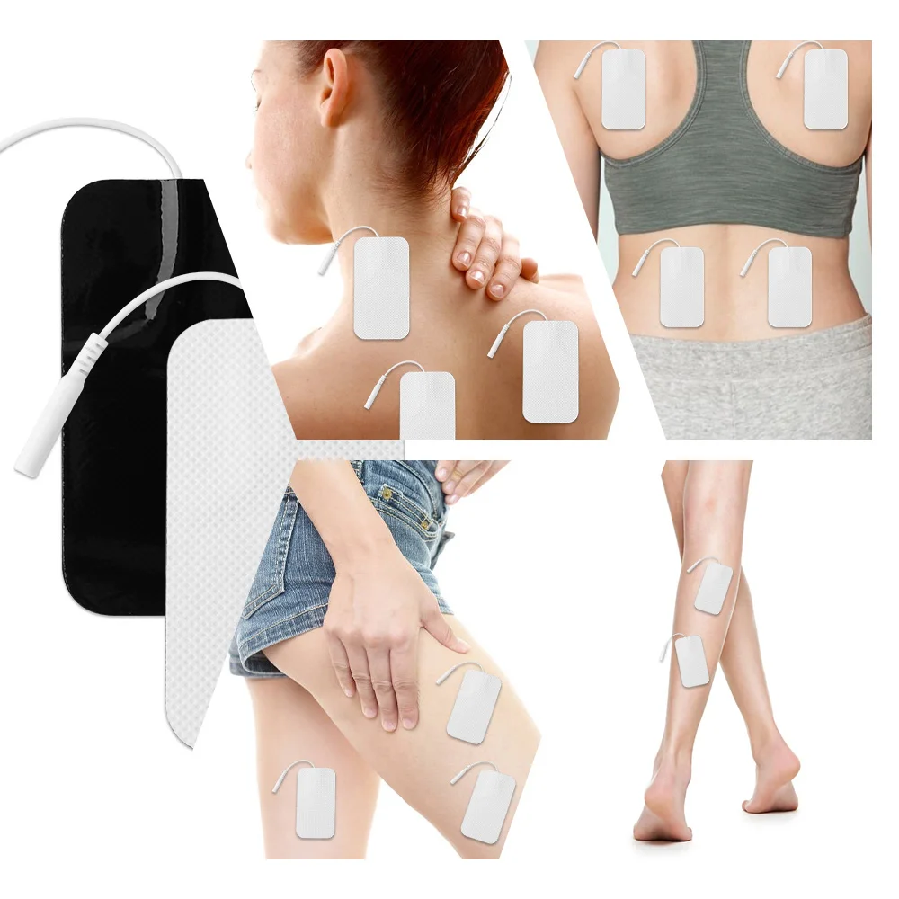 20pcs 5x9cm Tens Electrodes Pads EMS Electrical Muscle Stimulator Accessories Reusable Body Massager Adhensive Gel Patch Health