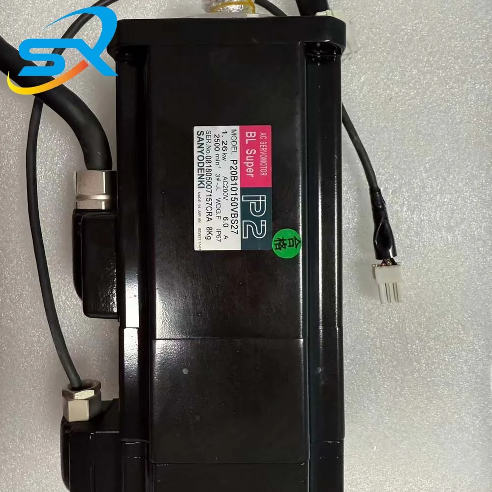 100% Test OK SANYO DENKI P20B10150VBS27 1.26kw AC Servo Motor