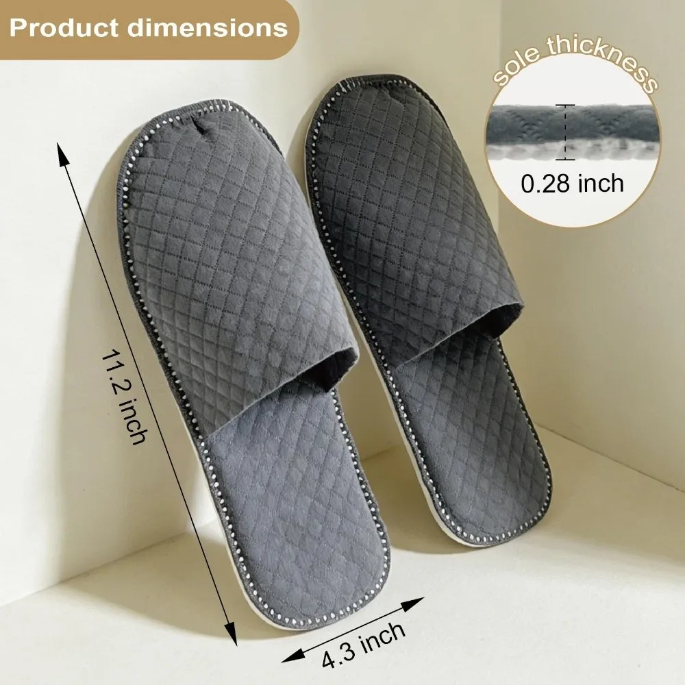 New Non Woven Disposable Slippers Closed Toe Breathable Travel Slippers Anti-slip SPA Slippers Guest