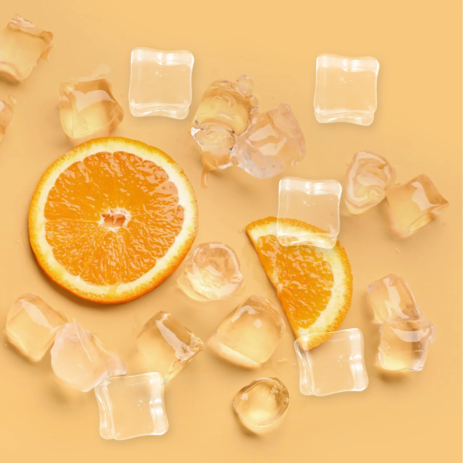 

100pcs 15Mm Clear Faux Ice Cubes Vase Fillers Home Decor Party Centerpieces Photography Props Acrylic Fake Ice Rocks