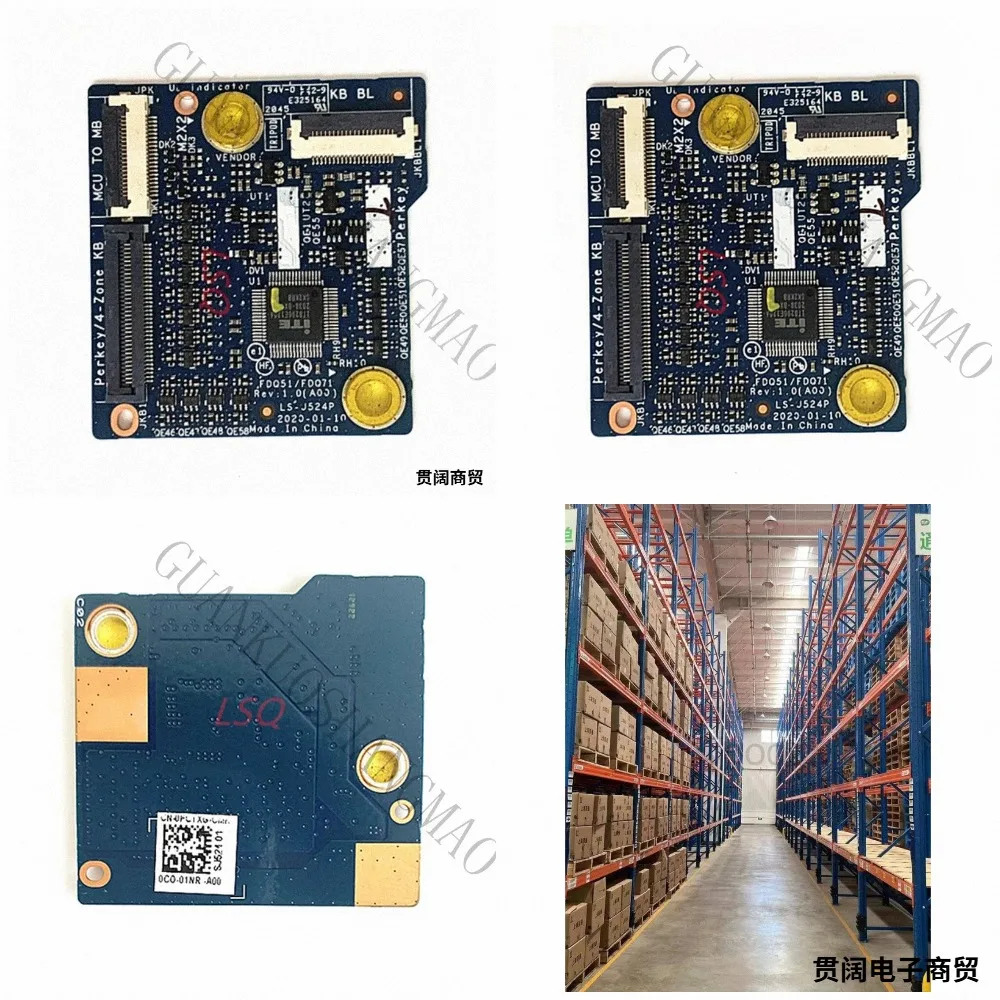 HJY...is suitable for Dell Alienware M17 R3 R4 keyboard connection board FDQ51/FDQ71 LS-J524P CN-0FCTXG