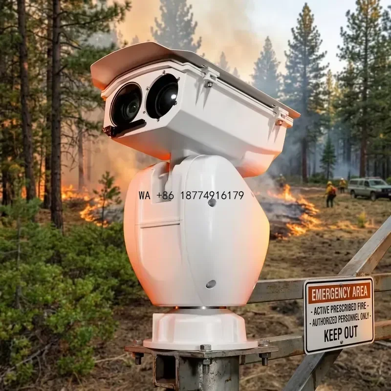wmwmnu 2 km forest fire prevention dual spectrum 640x512 thermal imaging PTZ intelligent alarm and SDK NVR linkageODM OEM