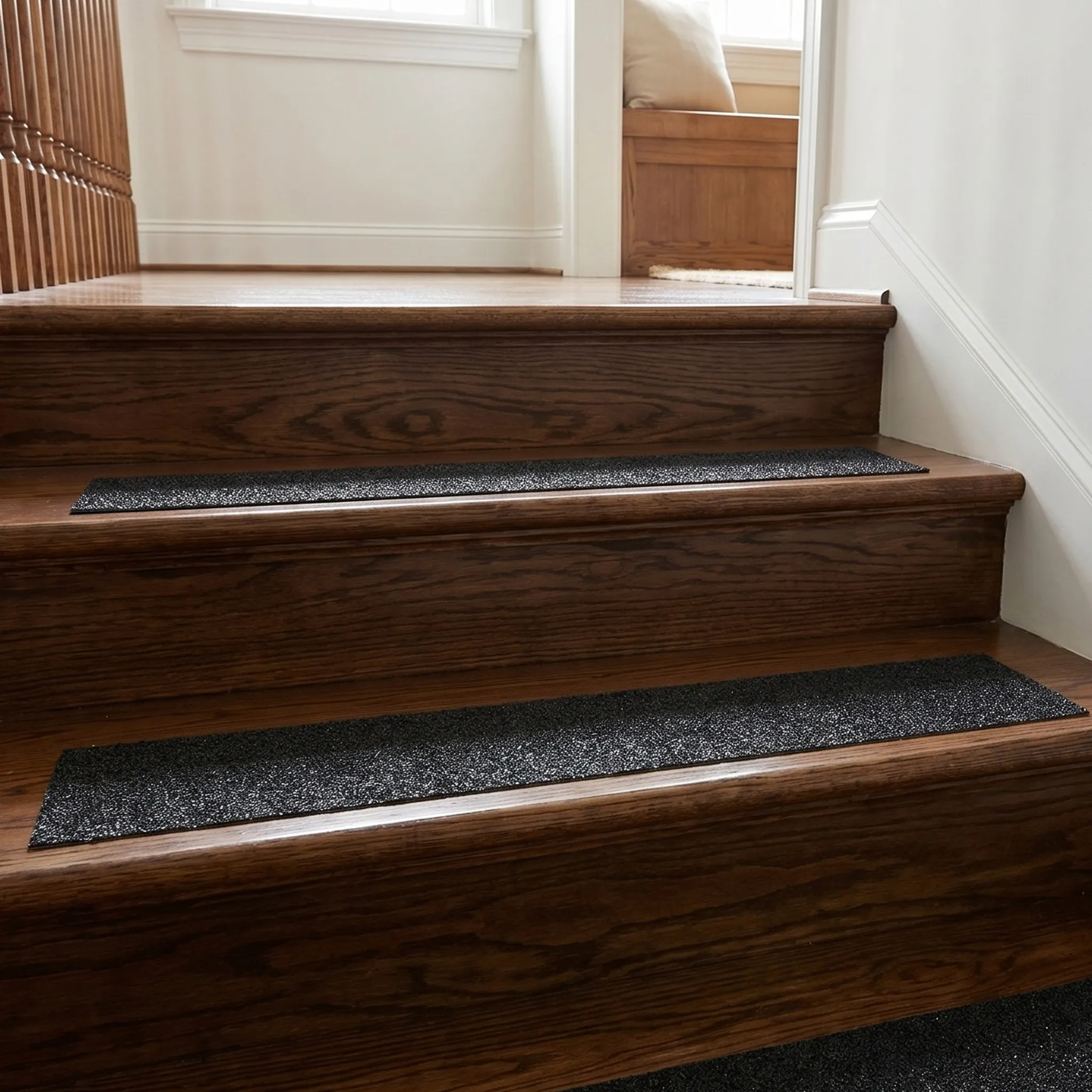 4Pcs Anti Slip Stair Treads Rubber Granule Grip Tape for Stairs Indoor Outdoor High Traffic Areas Non Skid Step