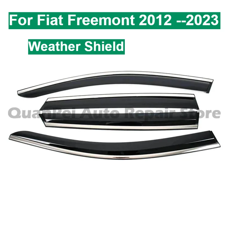 For Fiat Freemont 2012 2013 2014 2015 2016 2017 2018 2019 2020 2021 2022 2023 Rain Guards Window Deflectors Door Visors Eyebrows