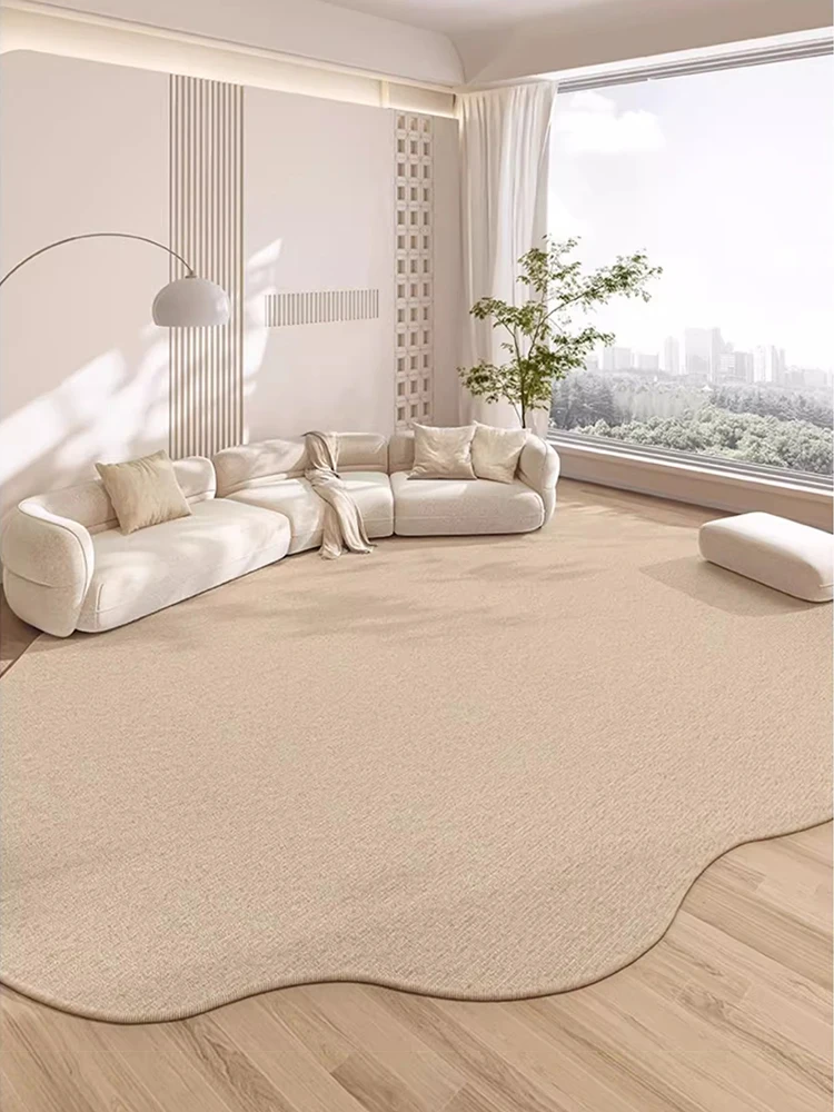 

Beige Irregular Carpet Artistic Striped Geometric Rugs Luxury Living Room Decoration Carpets Easy Care Non Slip Bedroom Rug 양탄자