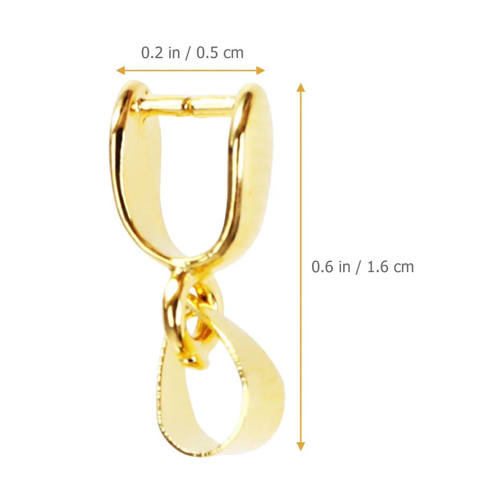 

30Pcs Pinch Bails Alloy Metal Pendant Connector Snap Bail Hook for Necklace Bracelet Jewelry DIY Making Supplies Charm Clasp
