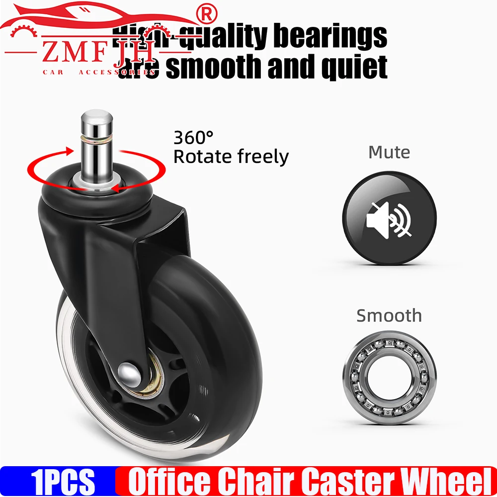 ZMFJH 1PCS Universal Office Chair Wheel 10mm 11mm Replacement Office Chair Swivel Rollers 360 Degree Wheels Furniture Hardware