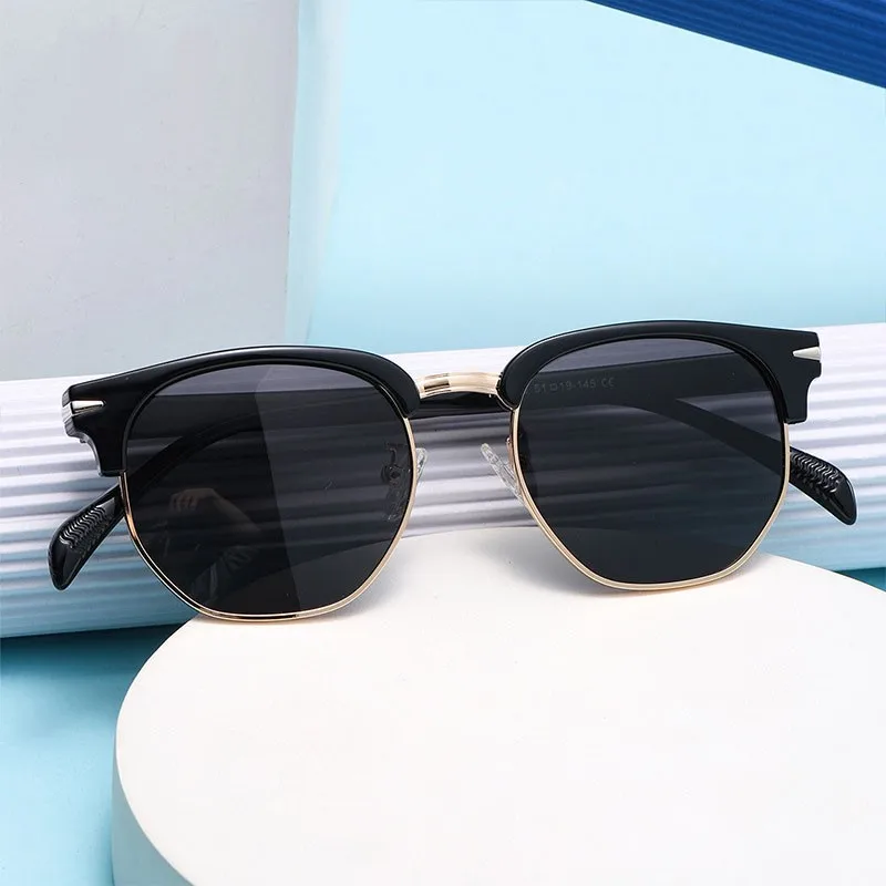 Half Frame Polarized Sunglasses for Men Women 2026 Vintage Popular Fashion Square Designer Sun Glasses Shades Driving Eyewear image 3