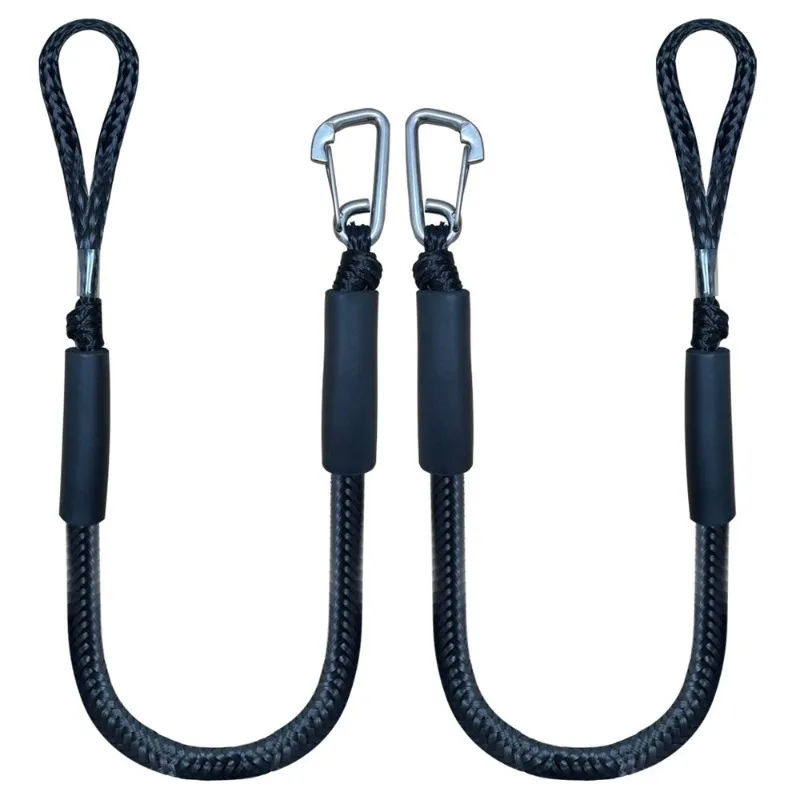 Dock Stainless Steel Clip Fittings Boat Rope PWC Built-in Buffer Kayak Mooring Cable