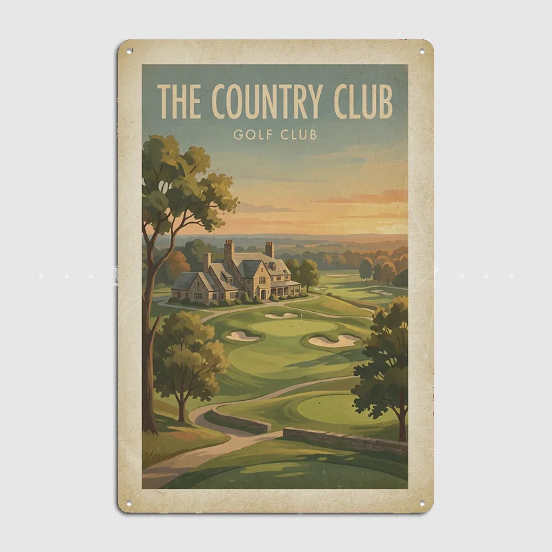 The Country Club Brookline Golf Course Poster Metal Posters Living Sign Indoor Outdoor Room Decoration Home Decor Wall Decor