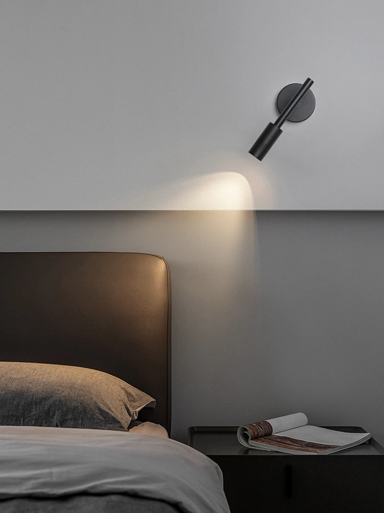Nordic Style Minimalist Bedroom Wall Lamp Background Wall Lamp Bedside Wall Lamp Study Lighting LED Hotel Room Decoration Lamp
