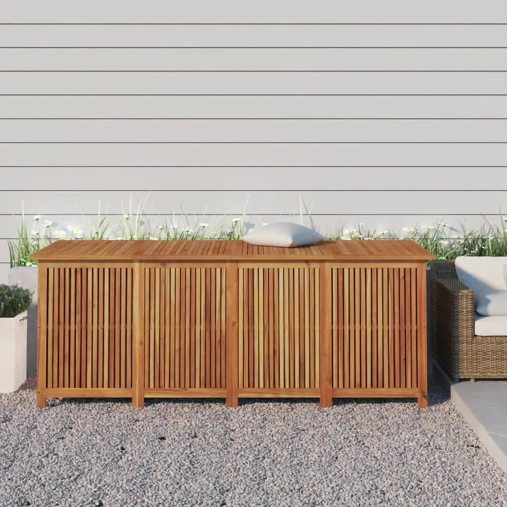 

Solid Wood Patio Storage Box, Solid Wood Deck Box, Garden Backyard Storage Box, Outdoor Storage Container, 78.7"x31.5"x29.5" Sol