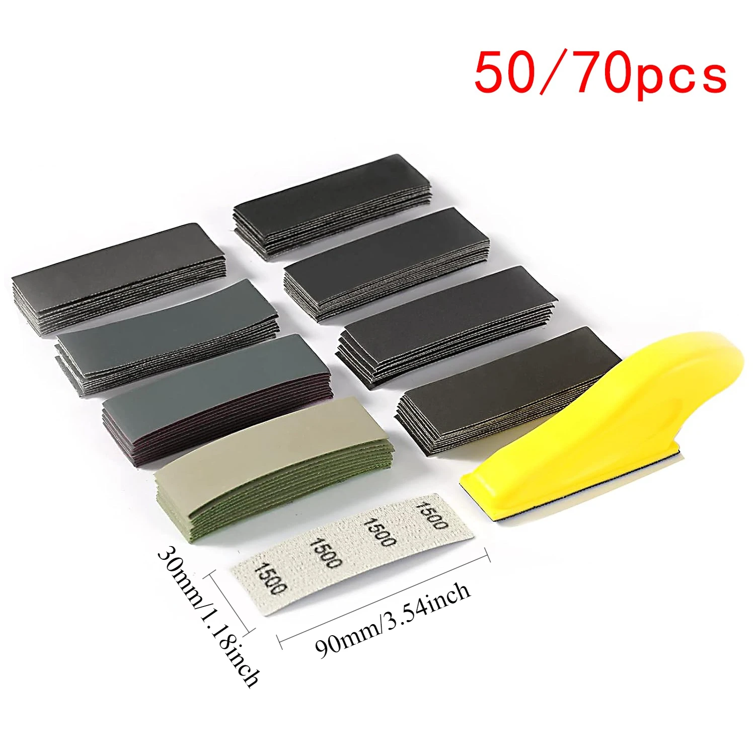 71/51PCS Micro Detail Sander Paper Kit Wet Dry Sandpaper Hand Sanding Block Metal Woodworking Polishing Abrasive Block Tools