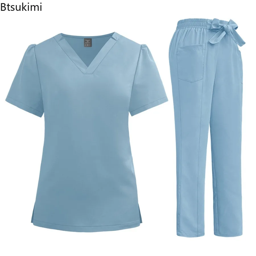 Multicolor Medical Clothing for Women High Quality Scrubs Set Medical Nursing Uniform Surgical Gown Wholesale Spa Beauty Uniform view 6