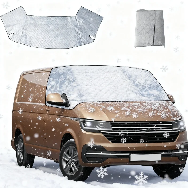 

For VW T6 2016-2022 Transporter Windscreen Cover Windshield Anti Frost Ice Dust Window Cover Sun Protection RV Motorhome Vans