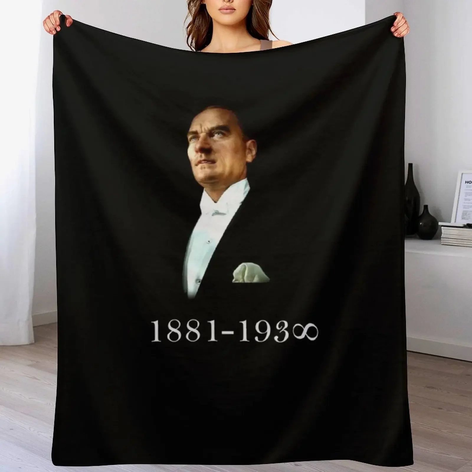 Ataturk Forever Throw Blanket Cozy Home Blanket Gift for Christmas Holiday