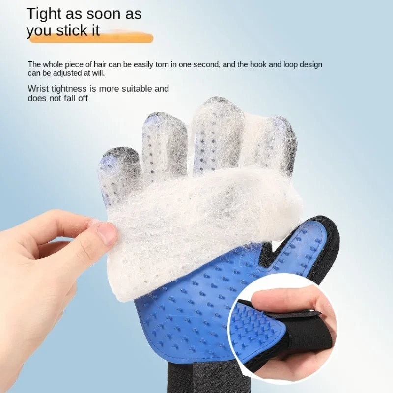 Pet Hair Remover Gloves Silicone Hair Sticking Massage Bathing Cleaning Grooming Supplies Cat and Dog Brush