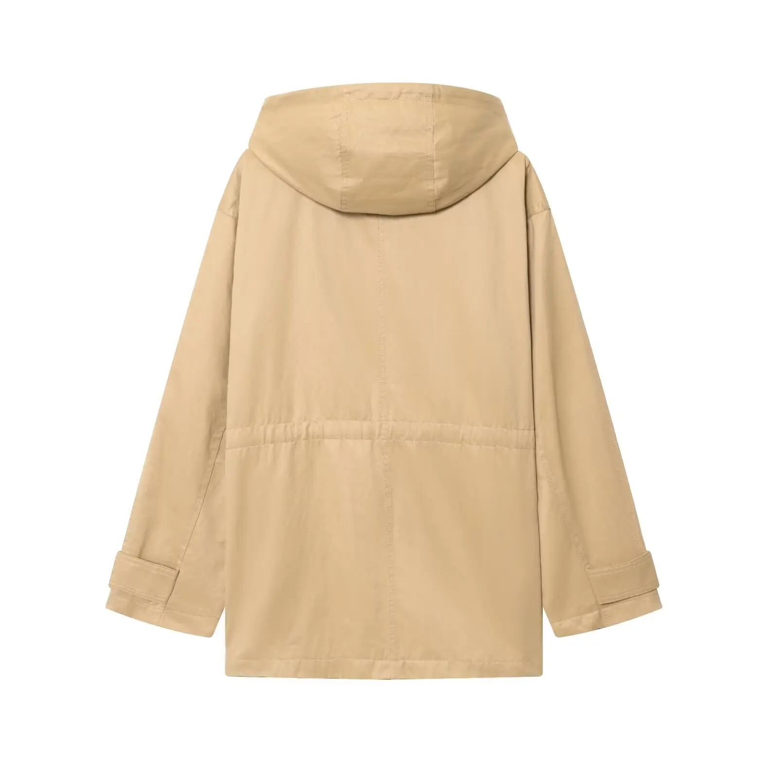 Withered Women's Workwear Jacket For Autumn And Winter Nordic Minimalist Loose Hooded Windbreaker Jacket Women Overcoat