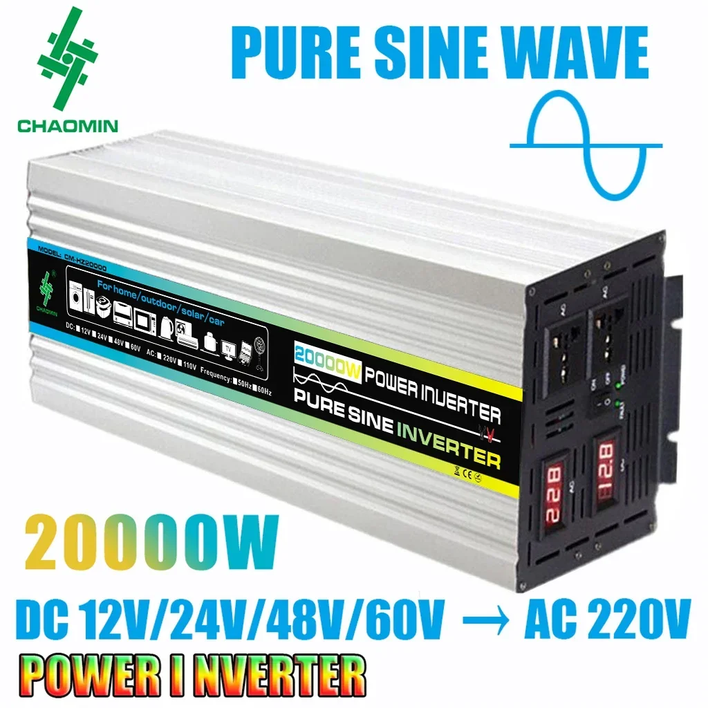 YINGFA Pure Sine Wave Power Inverter4000W DC 12V 24V 48V 60V AC 220VPeak 20000W Inversor12 V 220 V Convertor for Air Conditioner