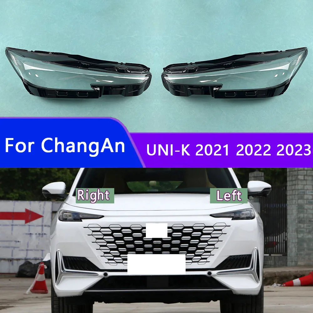 

For ChangAn UNI-K 2021 2022 2023 Transparent Headlamp Lamp Shell Lens Headlight Cover Plexiglass Replace Original Lampshade