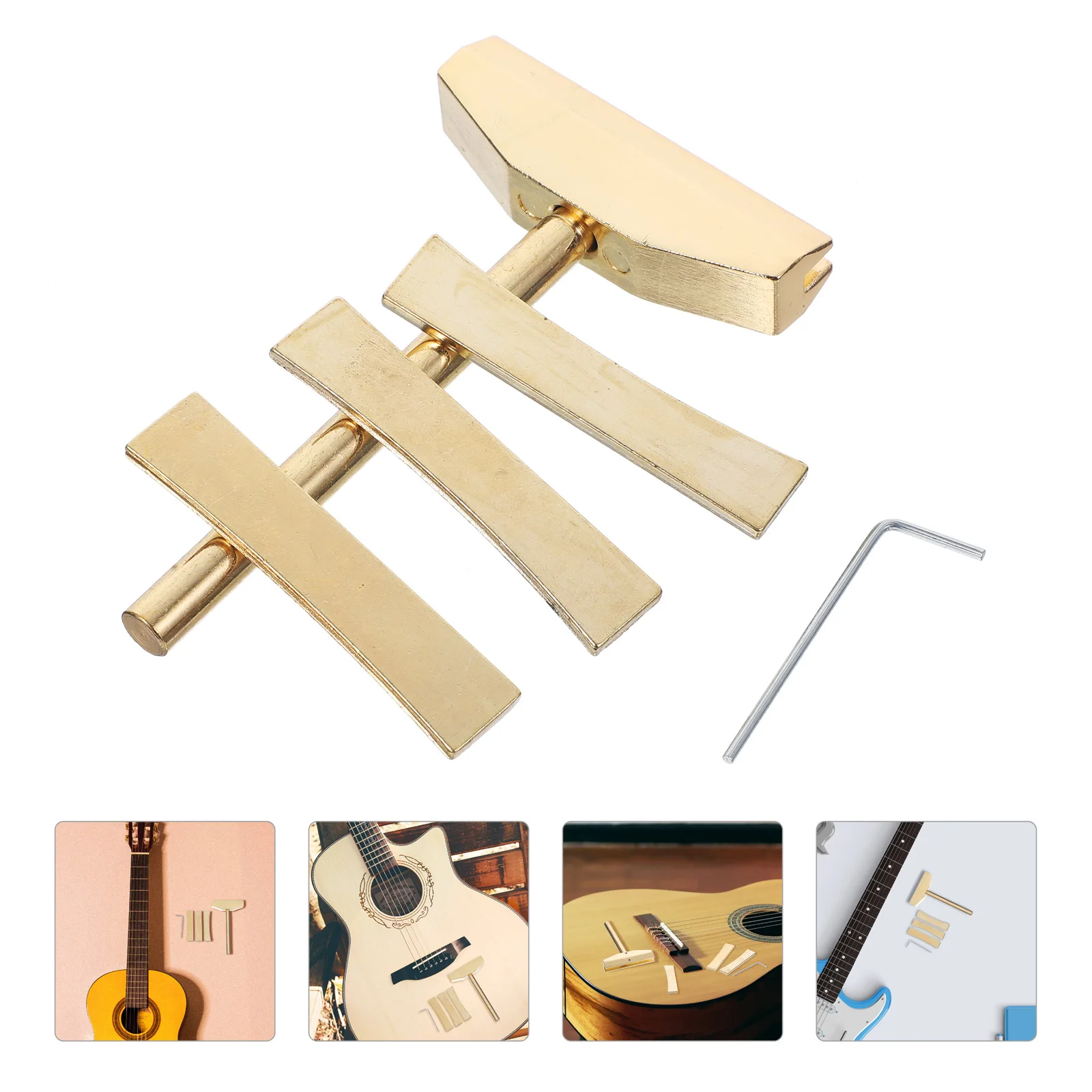 

1 Set Guitar Press Caul Fret Inserts Tool Alloy Luthier Repair Wrench Durable Guitar Maintenance Tools Fretboard Pressing Fret