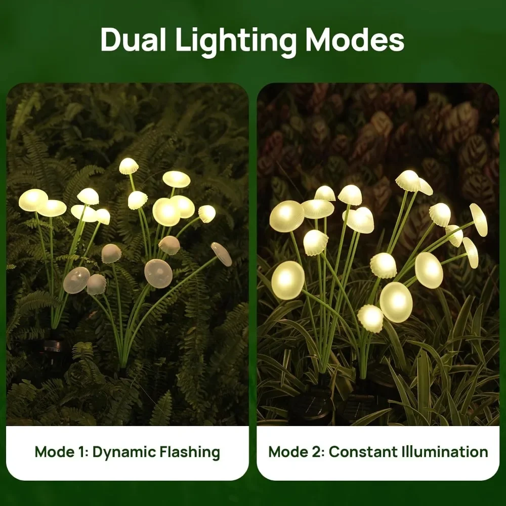 Solar 6LEDS Jellyfish Lights Mushroom Lights Solar Ground Plug Atmosphere Lights Garden Decoration Lights Lawn Lights image 4