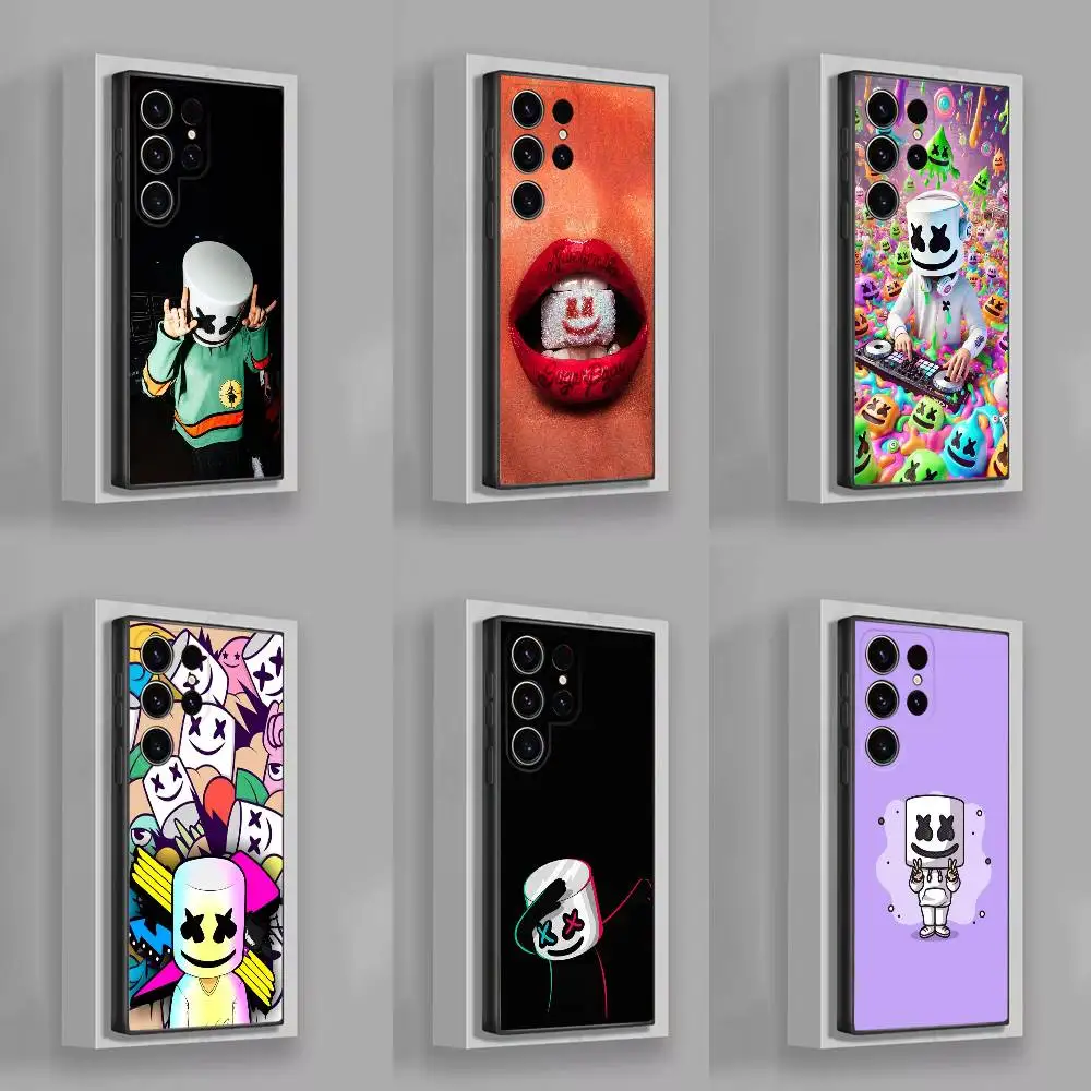 

DJ M-Marshmello Phone Case For Samsung S22,S24,S20,S25,S23,S30,S21,Ultra,Plus,5G ,Fe,Lite Black Cover