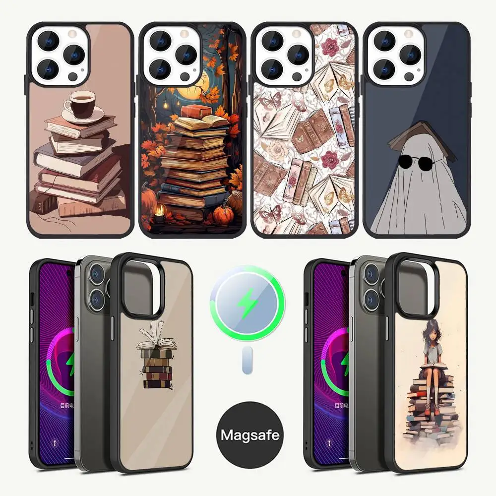 

Read Books illustration Phone Case For iPhone 16,15,14,13,12,11,Plus,Pro,Max Mini Magsafe Magnetic Wireless Charging