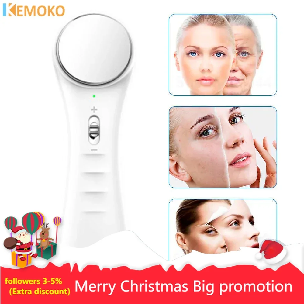 Facial Electronic Iontophoresis Anti-wrinkle Lifting Whiten Ionic Face Massage Facial Cleaner High Frequency Beauty Care Device