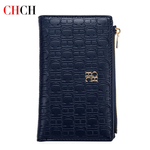 Imagen 2 del producto CHCH-cartera corta para mujer, cartera pequeña cuadrada Simple con tres pliegues, monedero para mujer, bolso de lujo, billeteras, tarjeteros