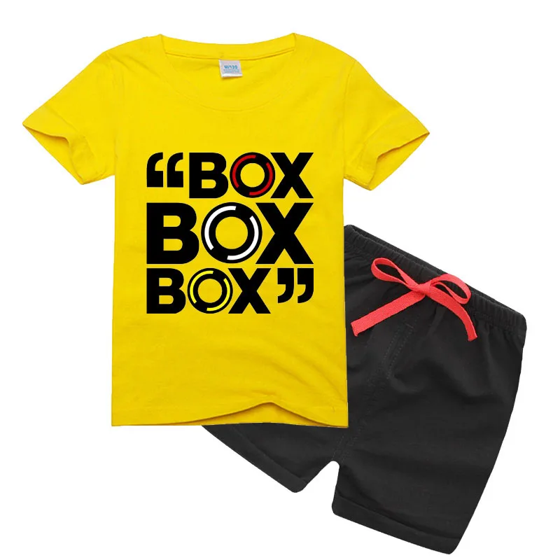 

Summer Baby Boys Girls Cartoon T Shirt + Shorts Set Clothes Kids Cute BOX Cartoon 2pcs Children Pajamas Girls Clothing Sets