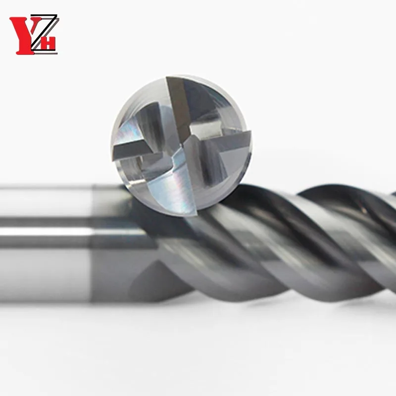 YZH OSG Coated HRC70/HRC75 Carbide End Mill Special For Stainless Steel High Hardness  4 Flute CNC Diameter 1-20mm 1.5-11.5mm