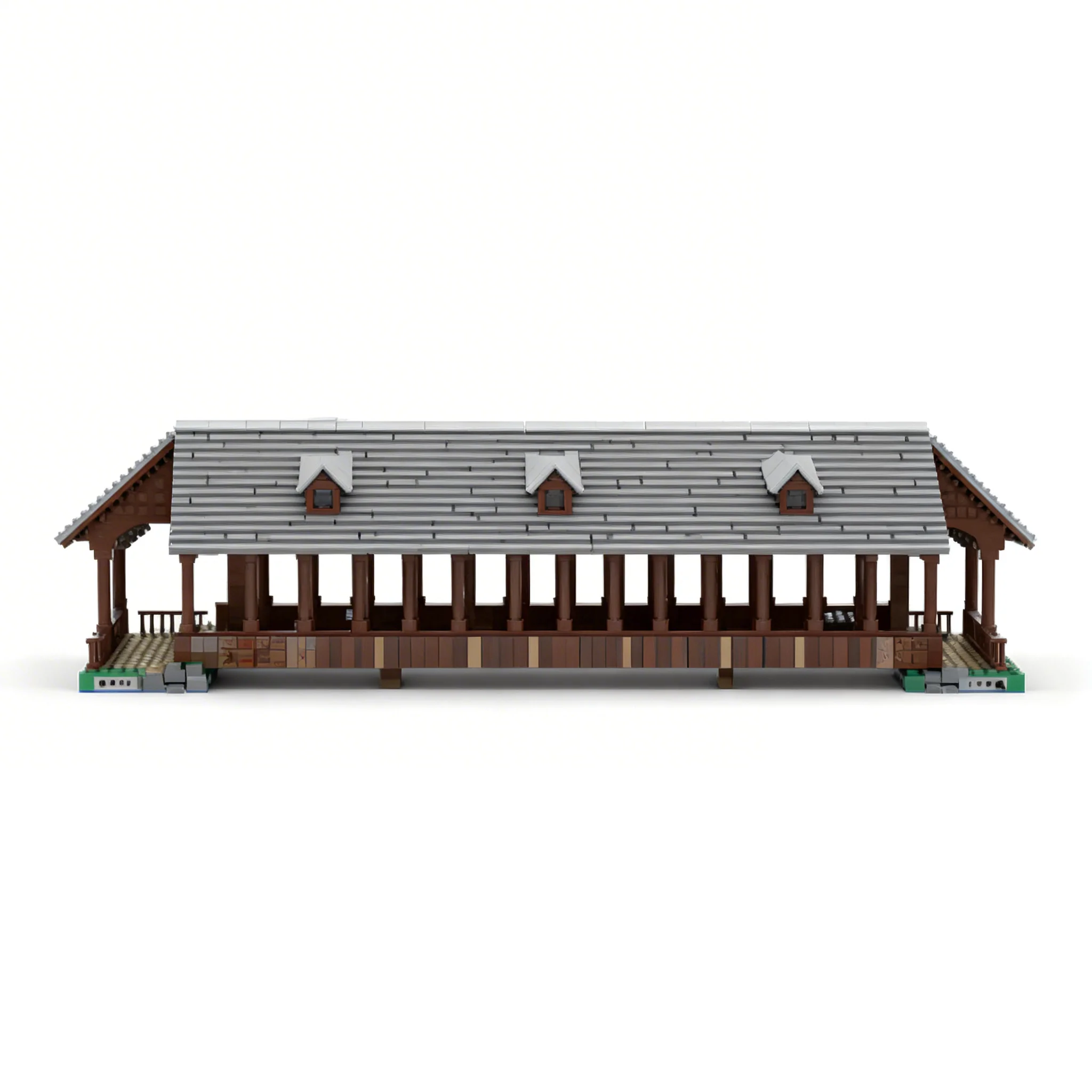 

6956pcs MOC Covered Bridge Modular Streetscape Model Building Blocks Construction Toy Christmas Gifts DIY Creative Idea Brick