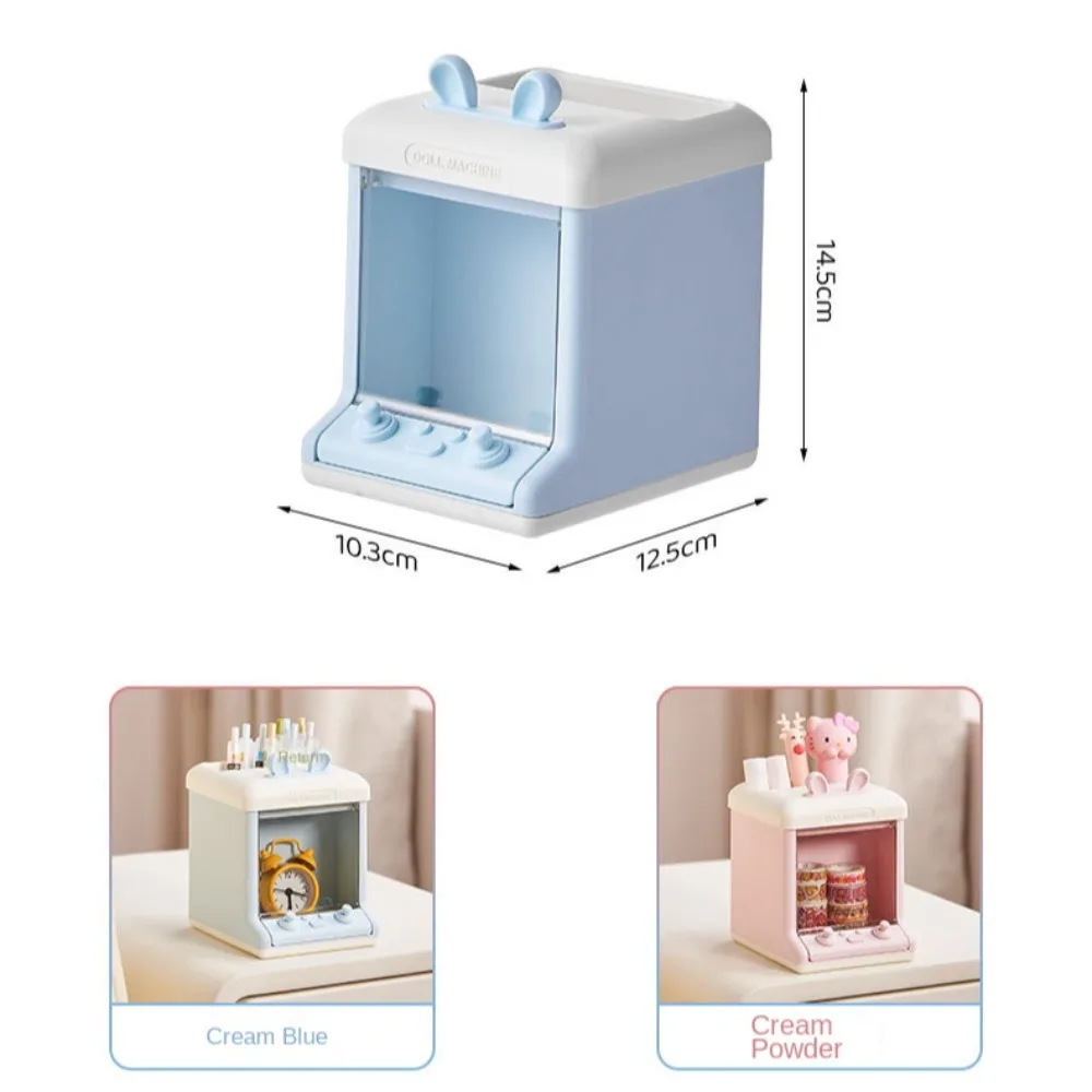 Creative Cartoon Multi Grid Penholder Multifunctional Storage Box Brush Holder Storage Container Desktop Ornament Pencilcase