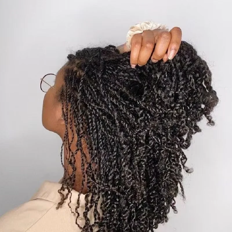 QVR Natural Black Afro kinky Bulk Hair Extensions For Braiding Dreadlock Human Hair Kinky Twist Style Afro kinky Bulk Braiding