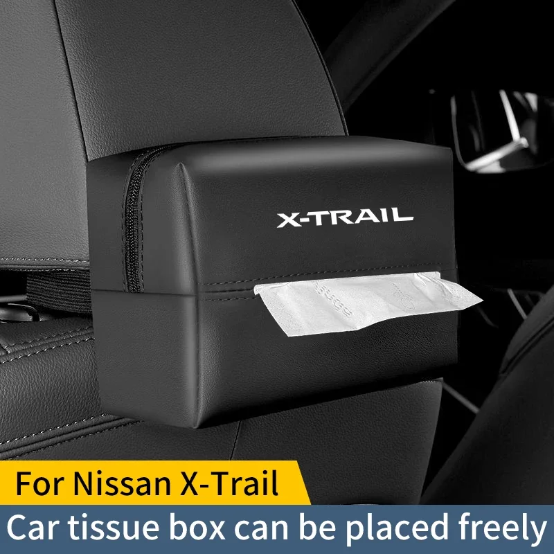 For Nissan X-trail Xtrail T30 T31 T32 Car Tissue Box Car Armrest Box Sun Visor Backrest Hanging Multifunctional Paper Box