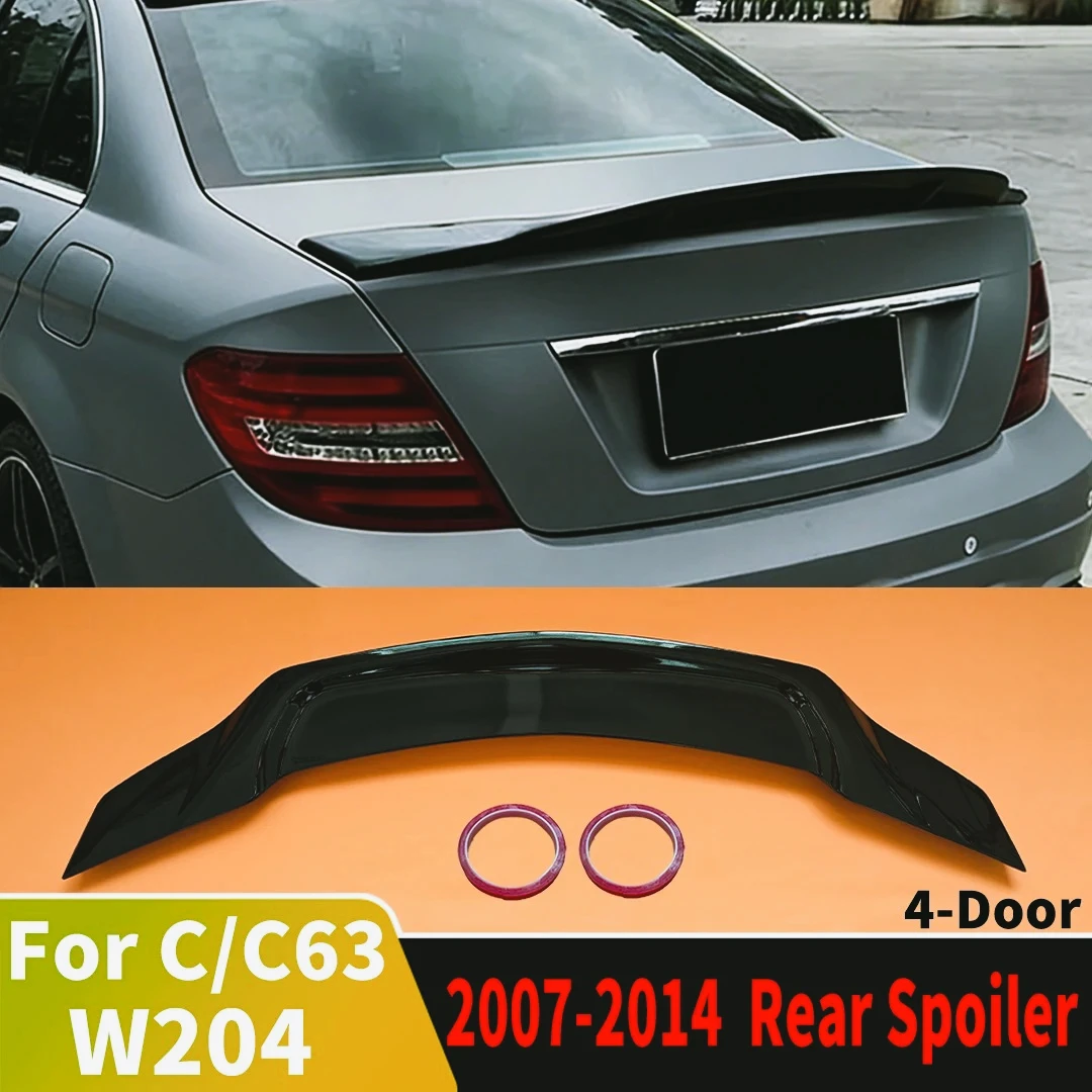 DB-Alerón trasero portivo estilo R, flector  aire para Merces W204 Benz C o C63 2007-2014, accesorios  tuning para sedán  4 puer