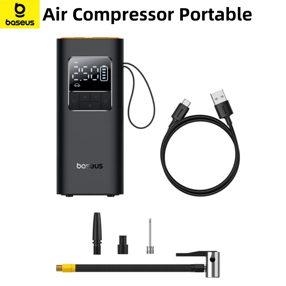 

Baseus Car Tire Wireless Air Pump Inflator Air Compressor Portable for Car Motorcycle Bicycle Electric Tire Inflator Compressor