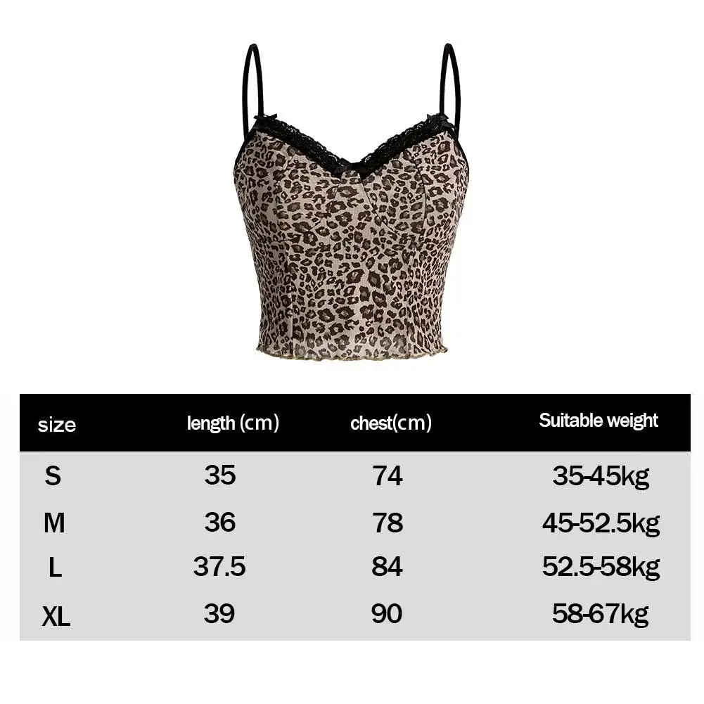 Women\'s Leopard Crop Tops Vest Aesthetic Corset Tops Off Shoulder Sleeveless Y2k Sexy Vintage Tank Tops Vintage Summer Sling