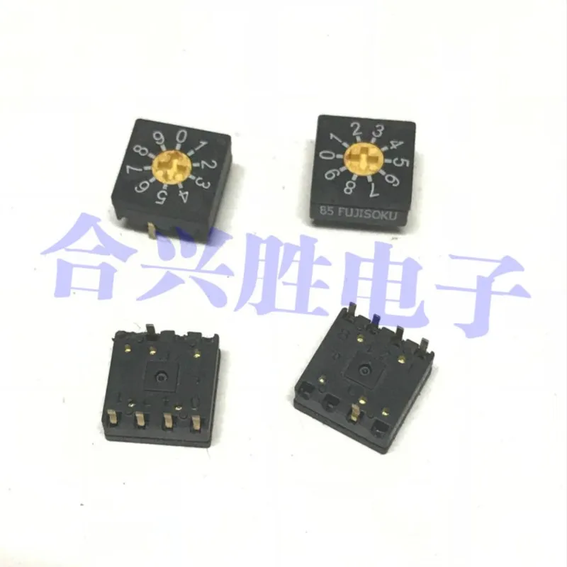 2 Pieces Rotary Coding Switch DRS3010 DIP Dial Switch 0-9/10 Gear Short Feet