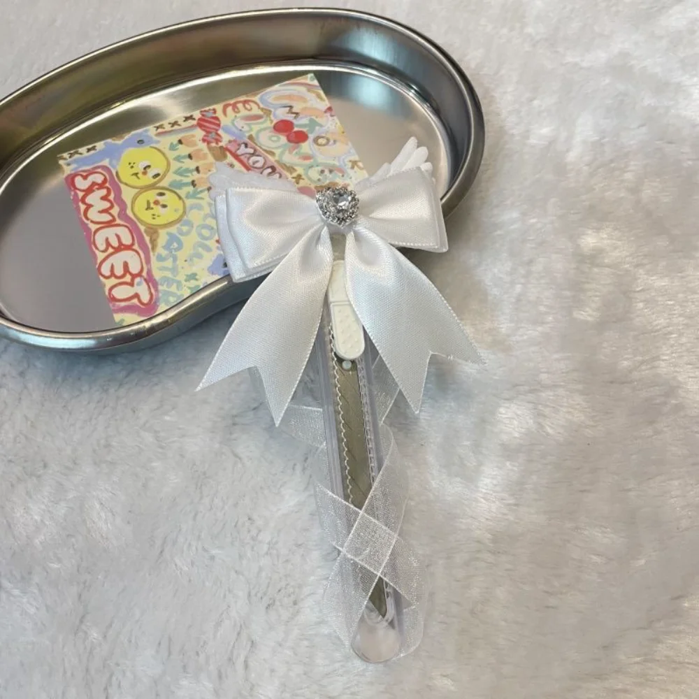 الباليه القوس سكّين متعدّد الاستخدامات لطيف فتاة اكسبرس صندوق القاطع الة قطع الورق طالب مدرسة مكتب القرطاسية قطع لوازم DIY بها بنفسك الحرف اليدوية #5