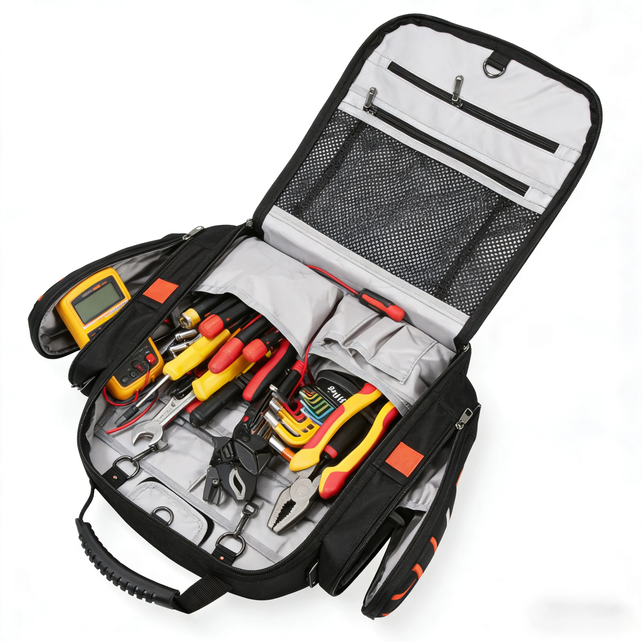 Nuevo Gran oferta, kit de herramientas, bolsa de almacenamiento de herramientas portátil, kit de herramientas grueso resistente al desgaste, bolso de herramientas cruzado