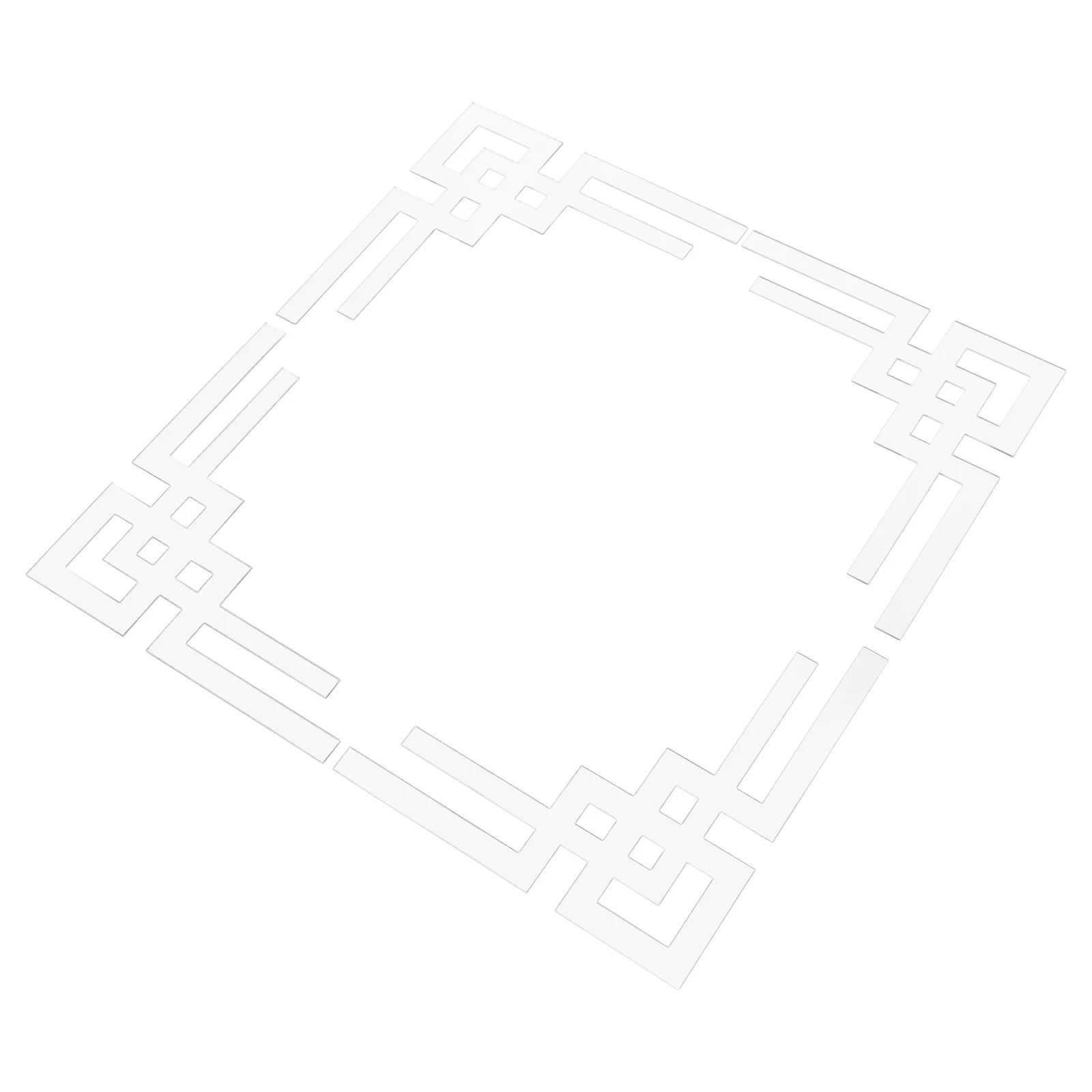 4개입 속이 빈 거울 벽 스티커, 셀프 접착식 코너 데칼, 방 꾸미기, 벽 거울 장식, 거실, 침실, 캐비닛용