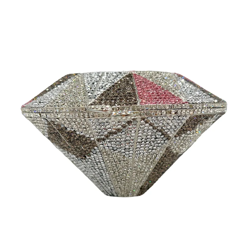 

Хрустальный клатч, обеденная сумка с кристаллами и бриллиантами, полная бриллиантов, банкетная рука, держащая