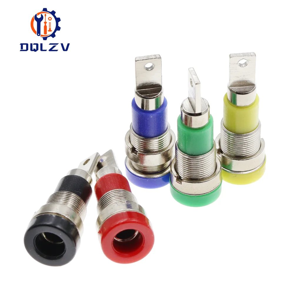 4MM Banana Female Jack Socket Connector Banana Binding Post Panel Mount Adapter