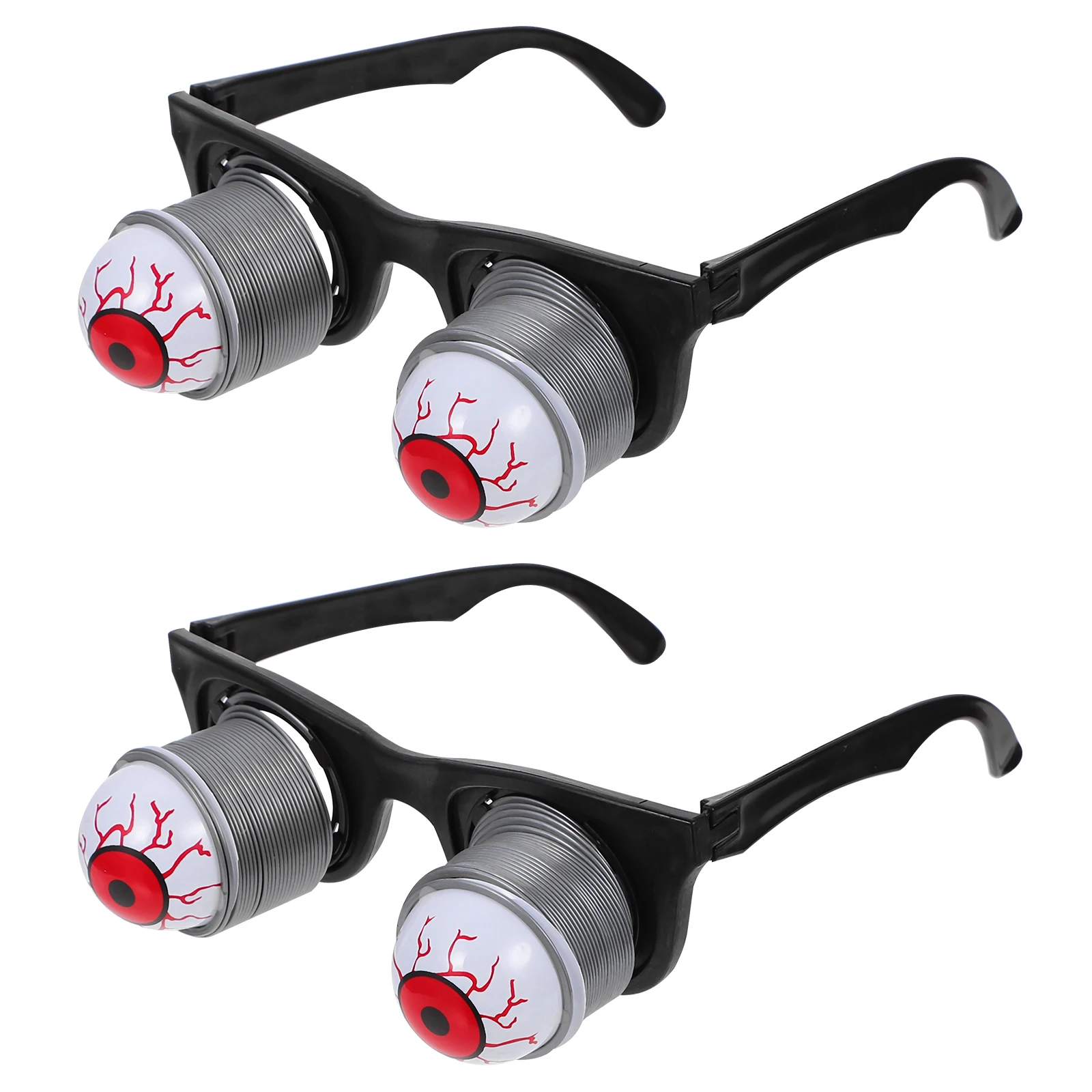 2pcs Eyeball Glasses Scary Prank Props Halloween Costume Fake Googly Spring Eyeball Glasses Eyes Horror Party Toys