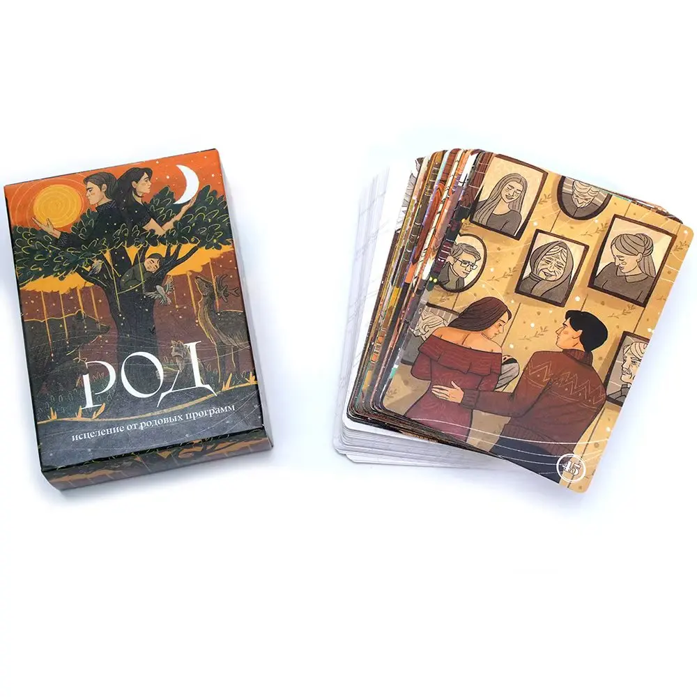 Newest TAPO POI Tarot Исцеление Oт Pодовых програм Russian Cards Deck Playing Fate Divination Board Game With Paper Instruction