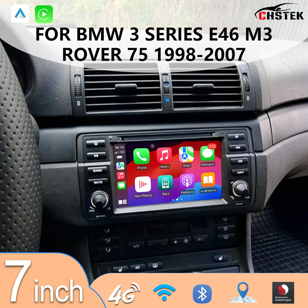 

CHSTEK Car Multimedia Player For BMW 3 Series E46 M3 1998-2006 MGZT 7 ROVER75 2001-2004 Support Bluetooth CarPlay Android WiFi