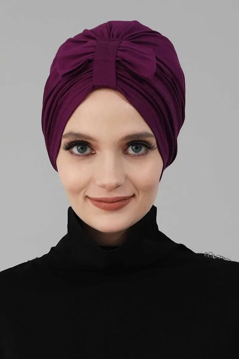 Lazo frontal con hueso morado